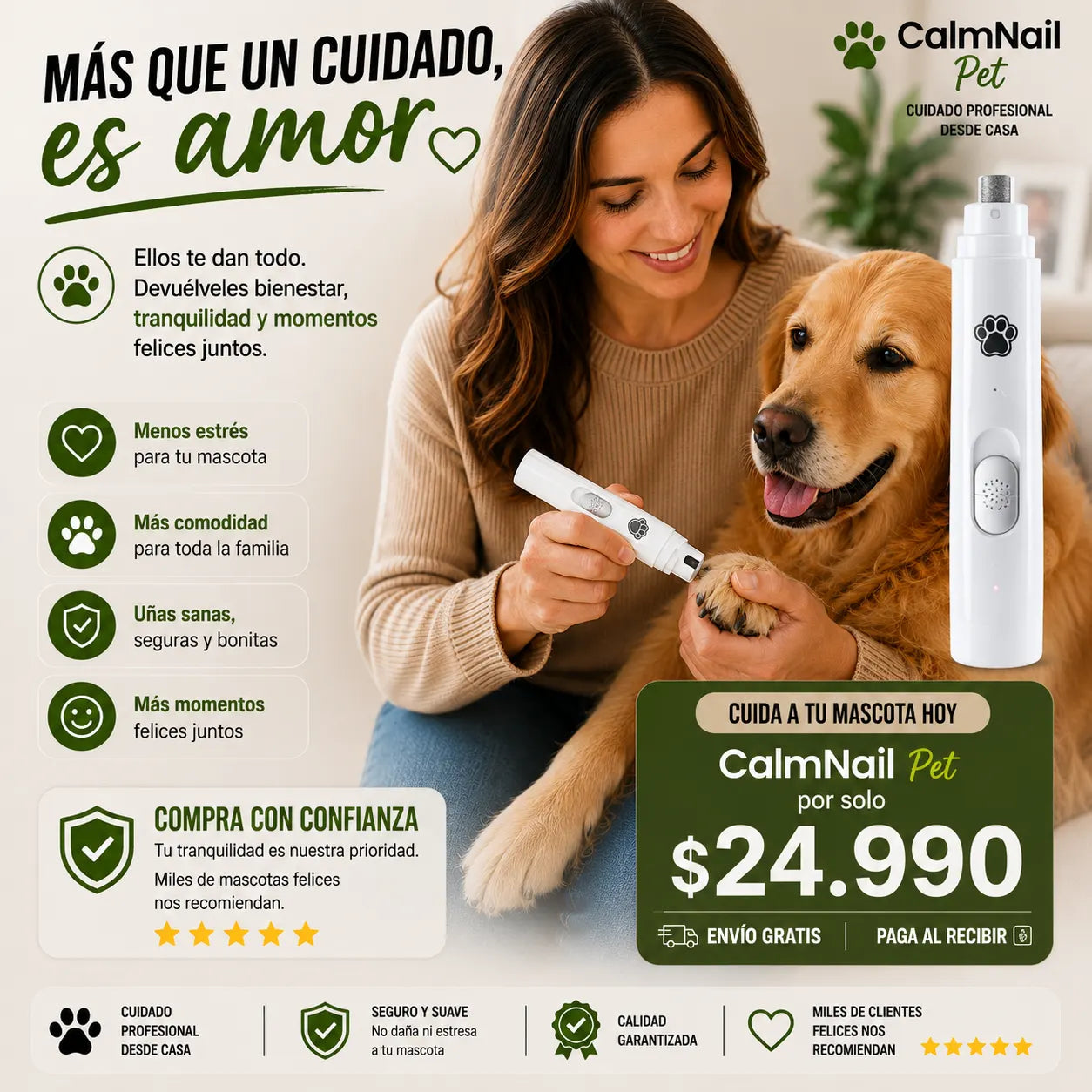 . CalmNail Pet - Mantén las uñas de tu mascota cuidadas sin estrés