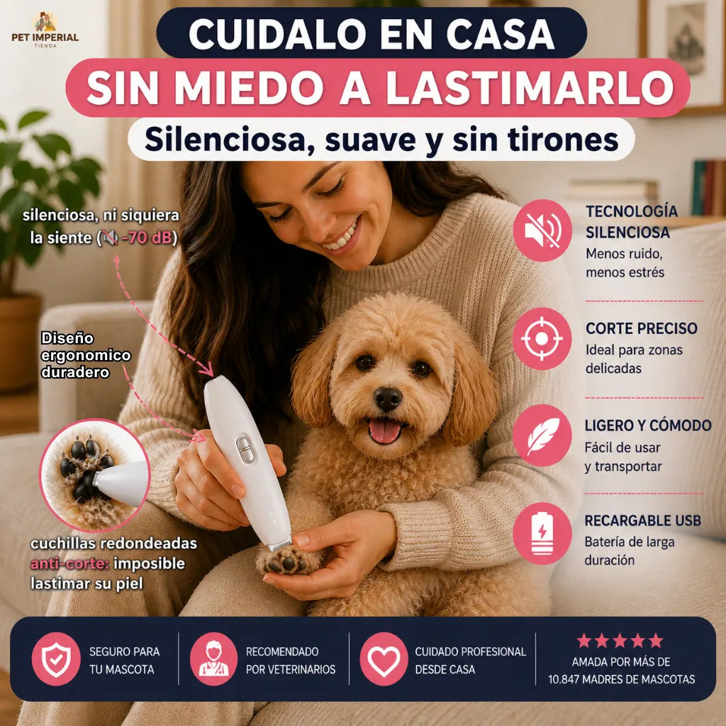 . CalmTrim Pro - Recorte preciso y silencioso para mascotas más tranquilas