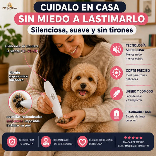 . CalmTrim Pro - Recorte preciso y silencioso para mascotas más tranquilas