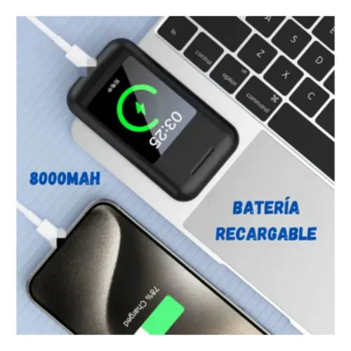 Audífonos Smart 3 en 1 – Audio + Pantalla + Power Bank 8000 mAh – Lleva Todo lo Que Necesitas en tu Bolsillo Hoy
