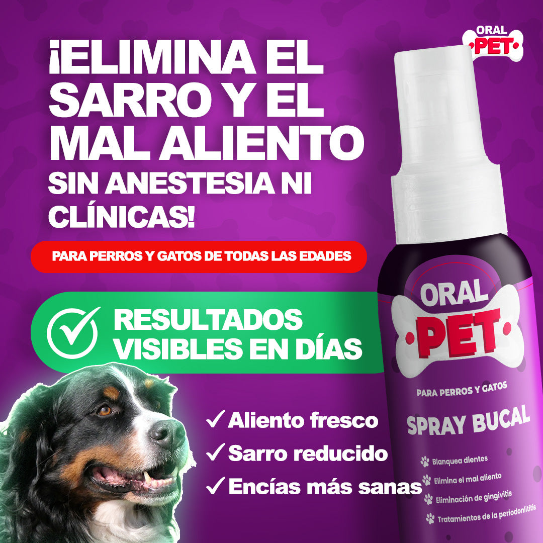 . Oral Pet Spray- Reduce mal aliento y ayuda a prevenir sarro sin estrés diario