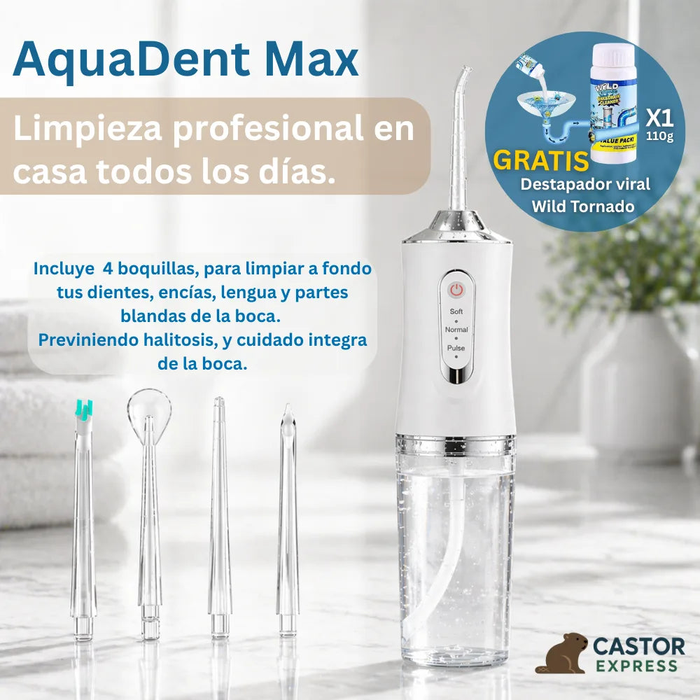 . AquaDent Max- Irrigador bucal - Limpieza profesional desde casa todos los días