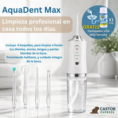 . AquaDent Max- Irrigador bucal - Limpieza profesional desde casa todos los días