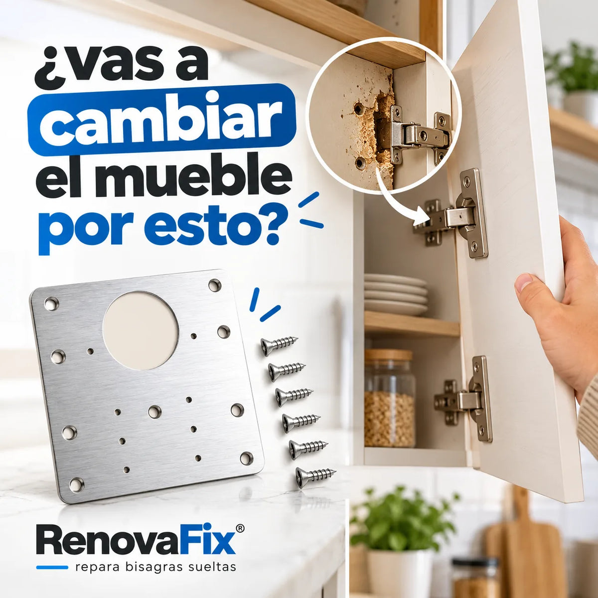 . RenovaFix - Repara bisagras sueltas y recupera tus muebles fácilmente.