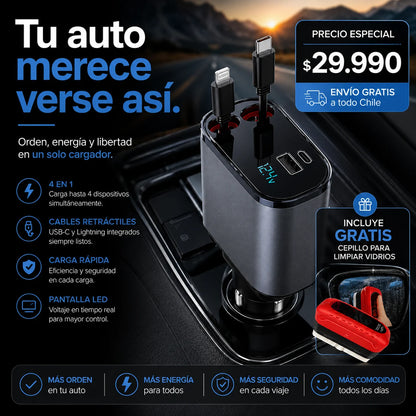. Orvion Drive – Mantén tu auto ordenado y carga tus dispositivos sin cables enredados.