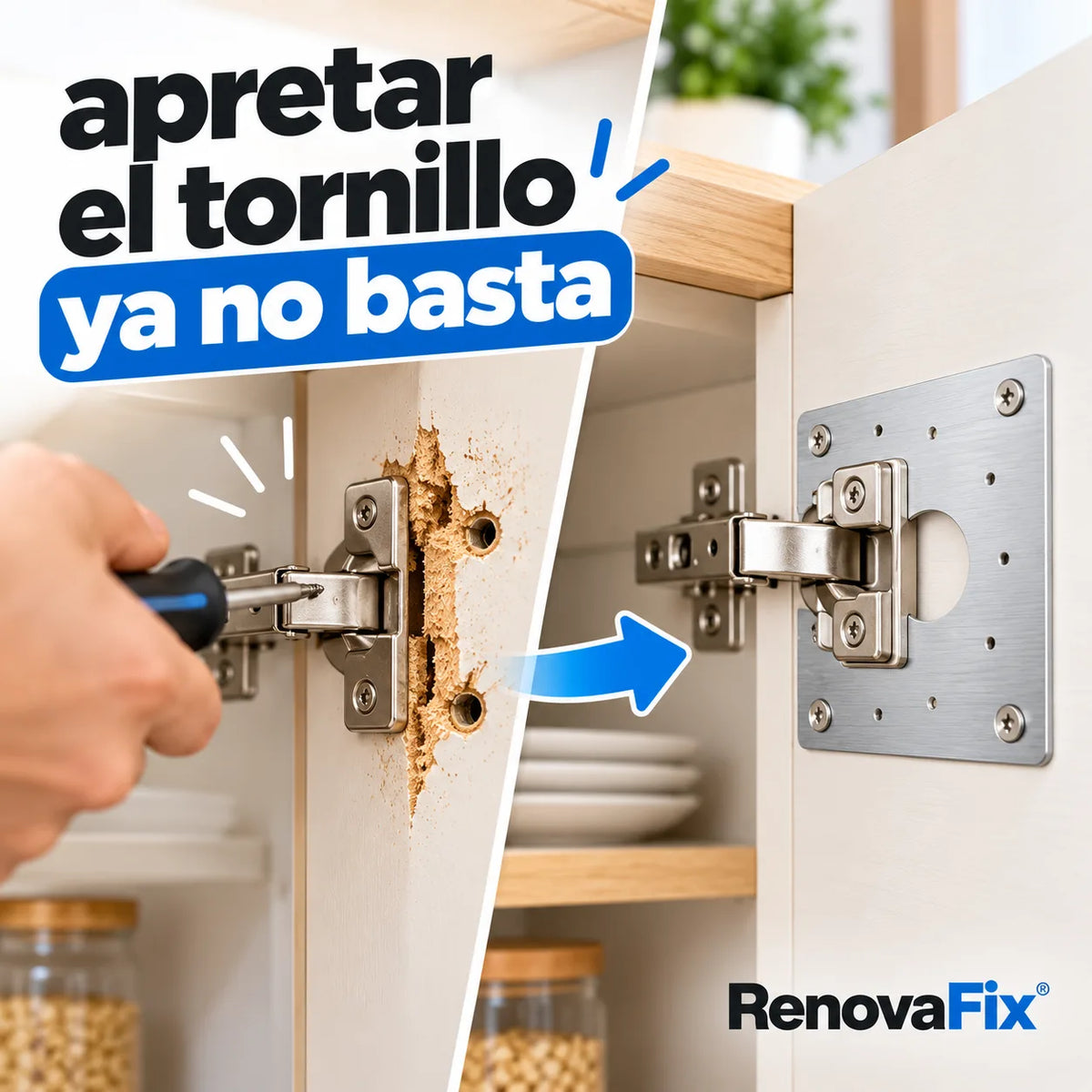 . RenovaFix - Repara bisagras sueltas y recupera tus muebles fácilmente.