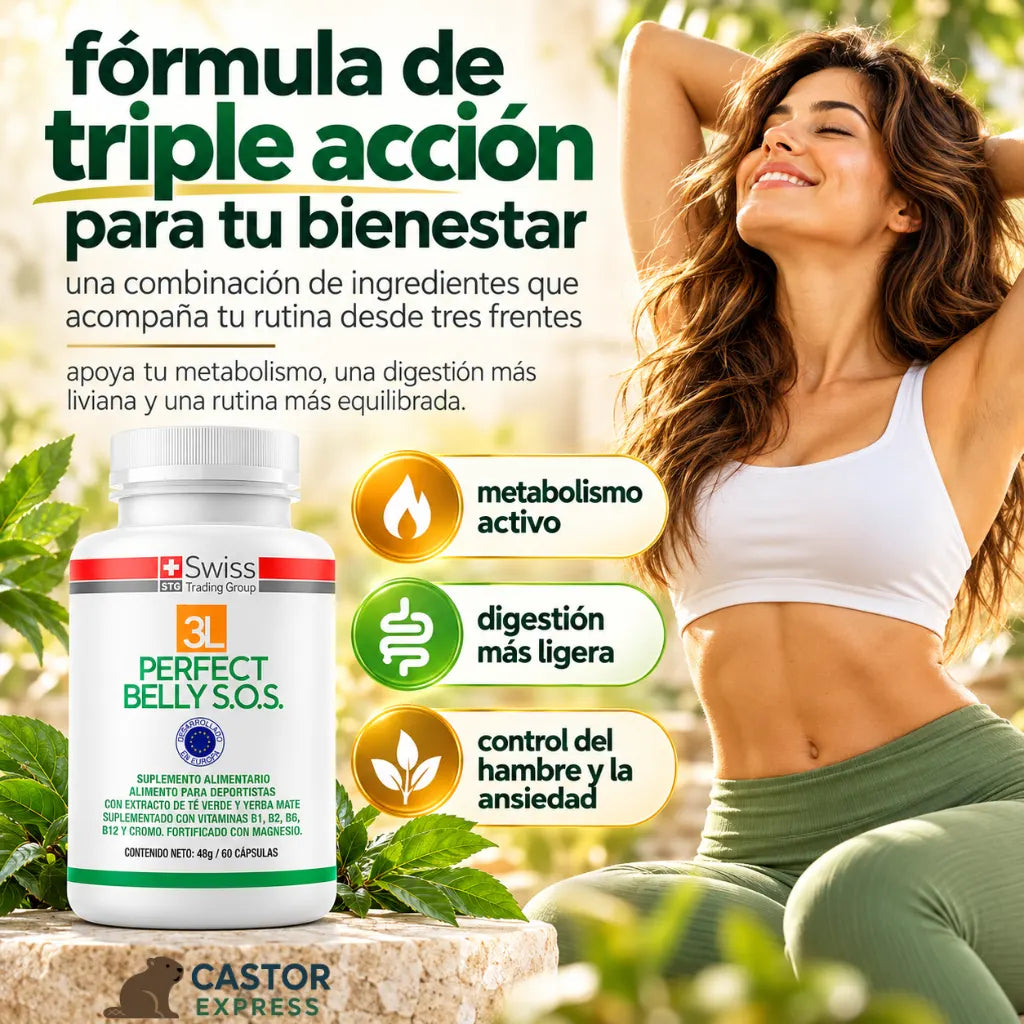 Perfect Belly S.O.S. – Triple acción para apoyar tu metabolismo, digestión y control del apetito.