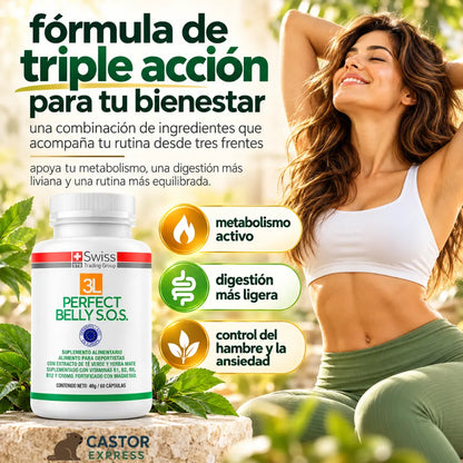 Perfect Belly S.O.S. – Triple acción para apoyar tu metabolismo, digestión y control del apetito.