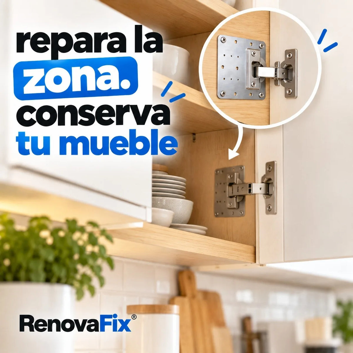 . RenovaFix - Repara bisagras sueltas y recupera tus muebles fácilmente.