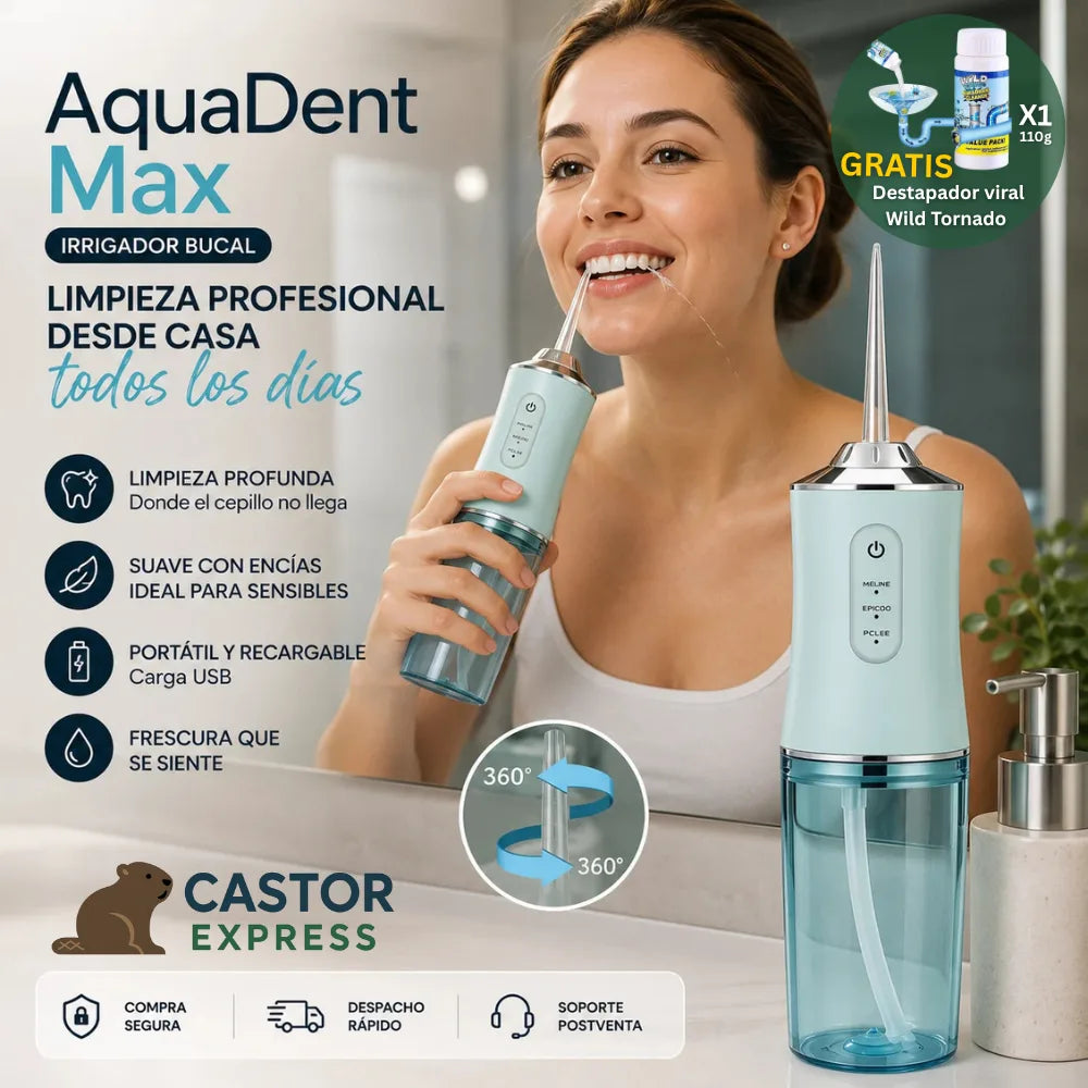 . AquaDent Max- Irrigador bucal - Limpieza profesional desde casa todos los días