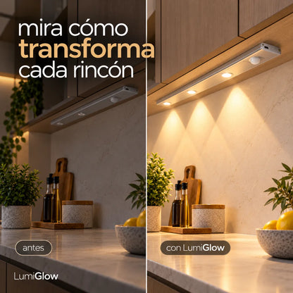 LumiGlow - Transforma tus espacios con luz elegante, sin cables y automática