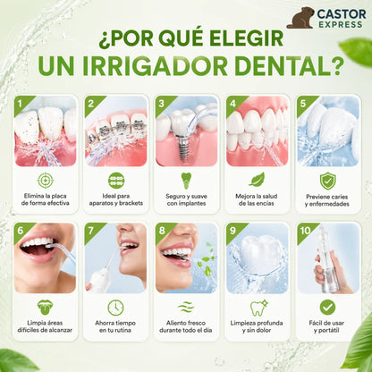 . AquaDent Max- Irrigador bucal - Limpieza profesional desde casa todos los días