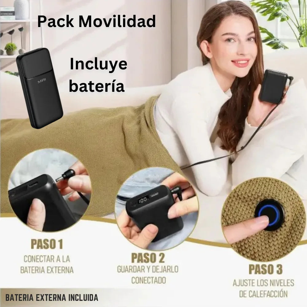 CozyHeat + Batería (Pack movilidad) - Calor suave y cómodo donde lo necesites