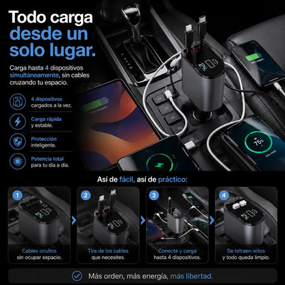 . Orvion Drive – Mantén tu auto ordenado y carga tus dispositivos sin cables enredados.