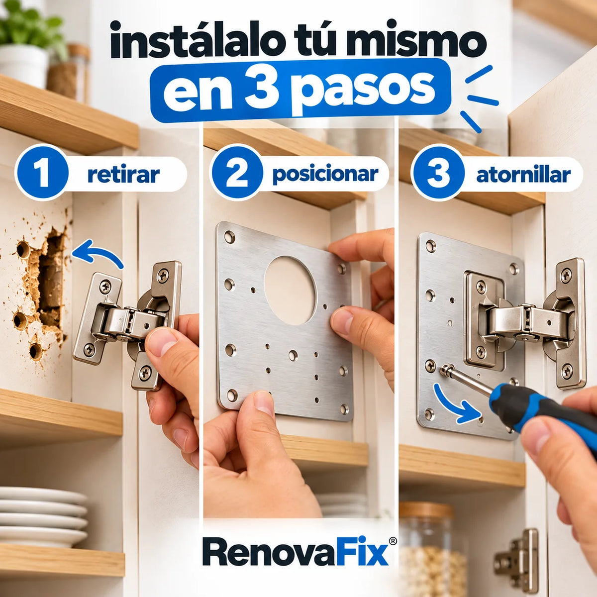 . RenovaFix - Repara bisagras sueltas y recupera tus muebles fácilmente.