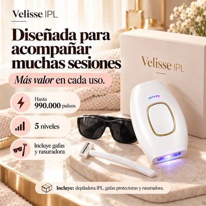 . Velisse IPL - Ahorra tiempo y dinero, luce una piel más suave desde casa.