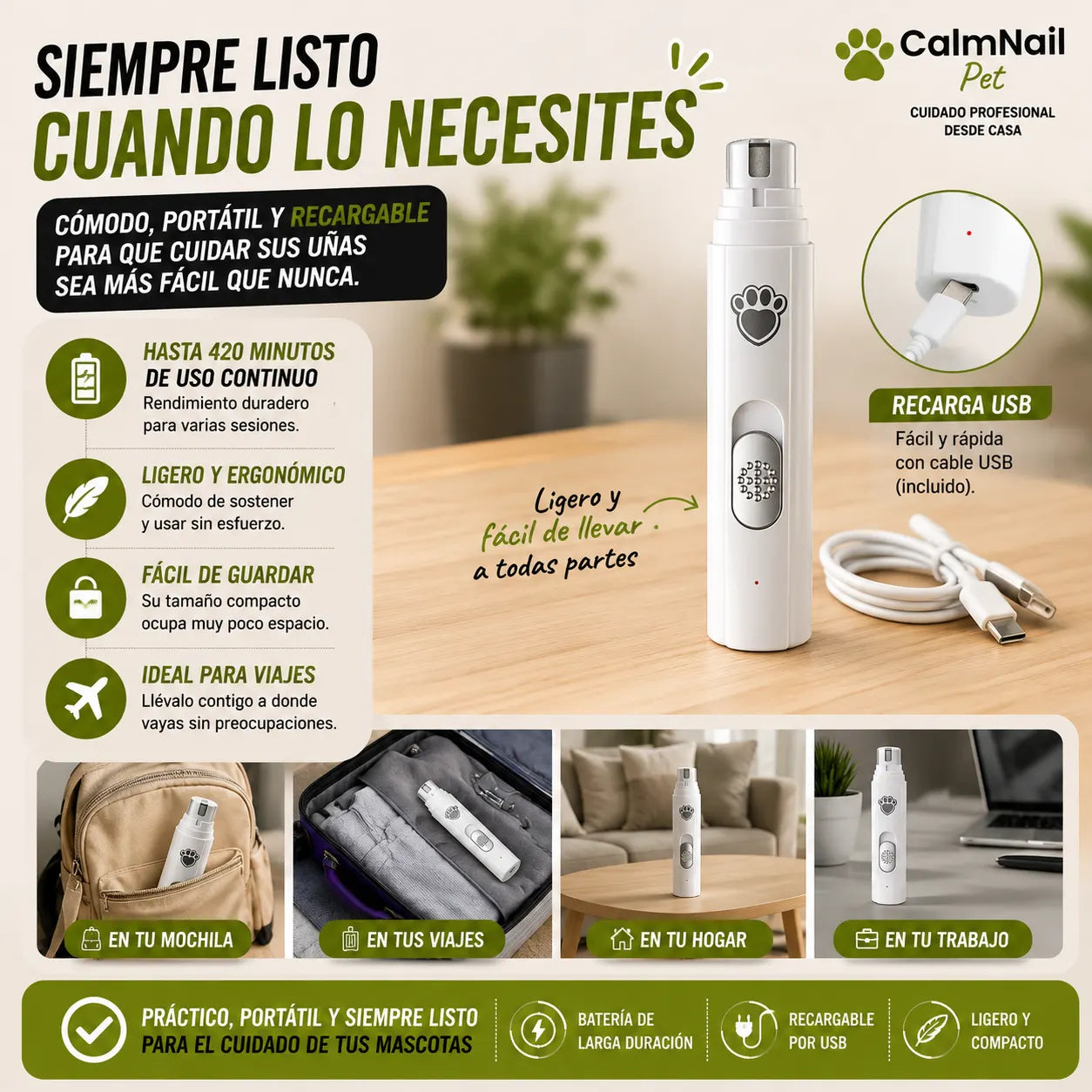 . CalmNail Pet - Mantén las uñas de tu mascota cuidadas sin estrés