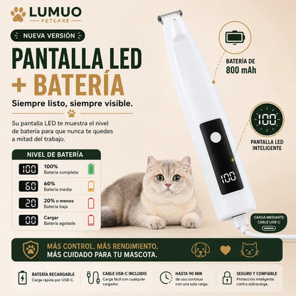 . LUMUO Petcare - Recorte preciso y silencioso para mascotas más tranquilas