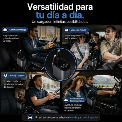 . Orvion Drive – Mantén tu auto ordenado y carga tus dispositivos sin cables enredados.