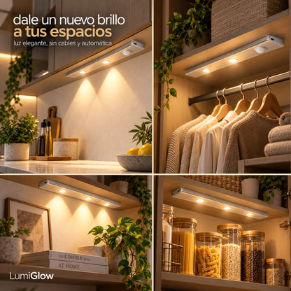 LumiGlow - Transforma tus espacios con luz elegante, sin cables y automática