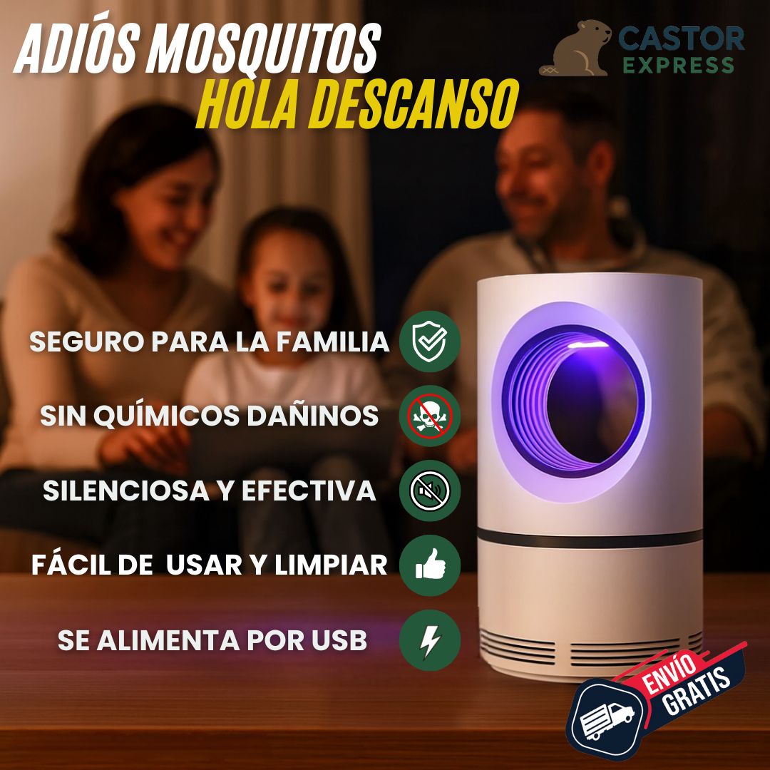 Lámpara UV Antimosquitos BozzOf f- Atrae y Captura- Mantén tu espacio libre de mosquitos