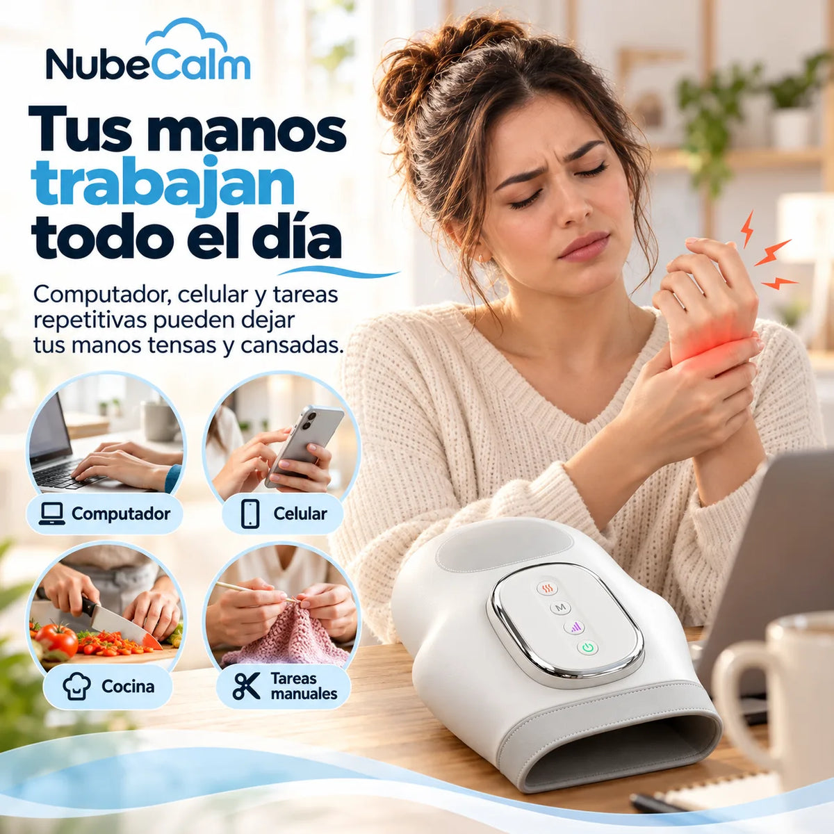 . NubeCalm - Relaja tus manos con masaje y calor en casa