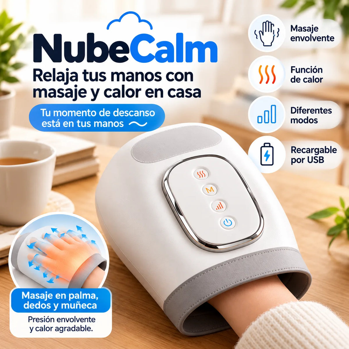 . NubeCalm - Relaja tus manos con masaje y calor en casa