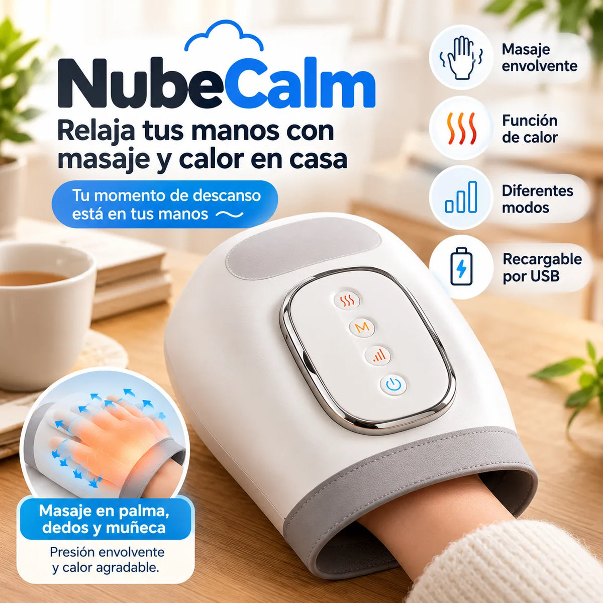 . NubeCalm - Relaja tus manos con masaje y calor en casa