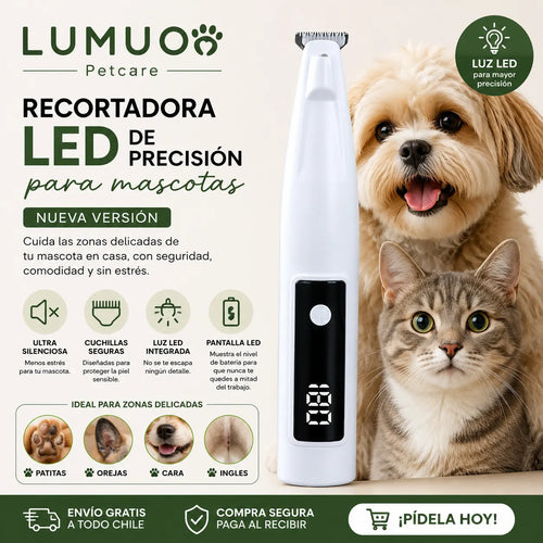 . LUMUO Petcare - Recorte preciso y silencioso para mascotas más tranquilas