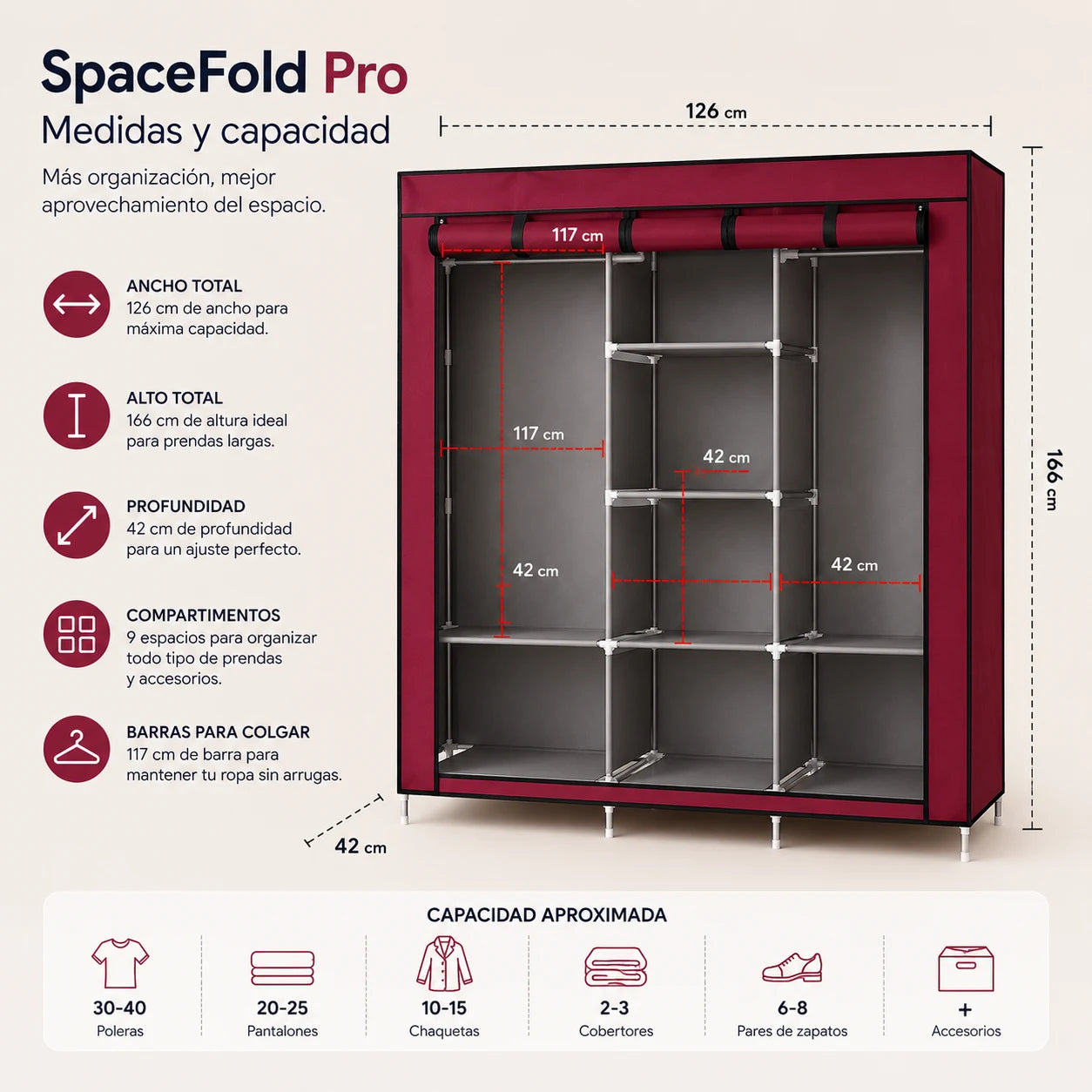 . SpaceFold Pro - Organiza más ropa y aprovecha mejor cada rincón