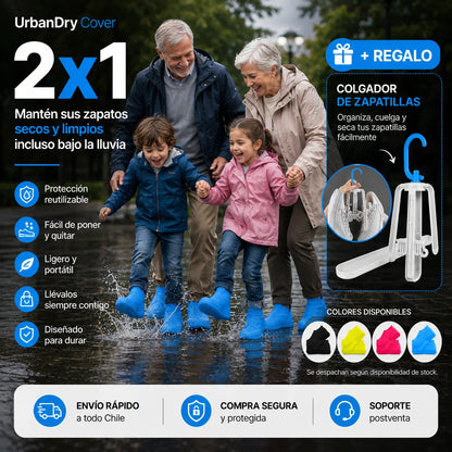. 2X1 UrbanDry Cover- Mantén tus zapatos secos y limpios incluso bajo la lluvia