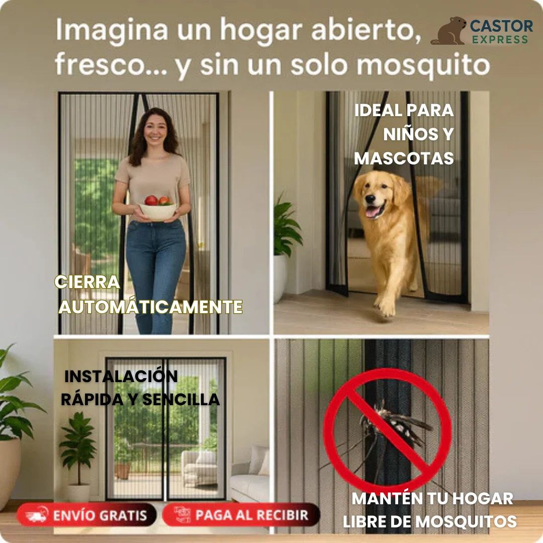 Cortina Magnética – Disfruta tu hogar libre de mosquitos, sin complicaciones
