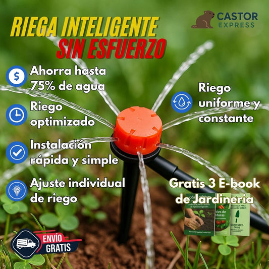 Kit de Riego por Goteo - Riega de Forma Precisa - Tu jardín siempre perfecto con poco esfuerzo