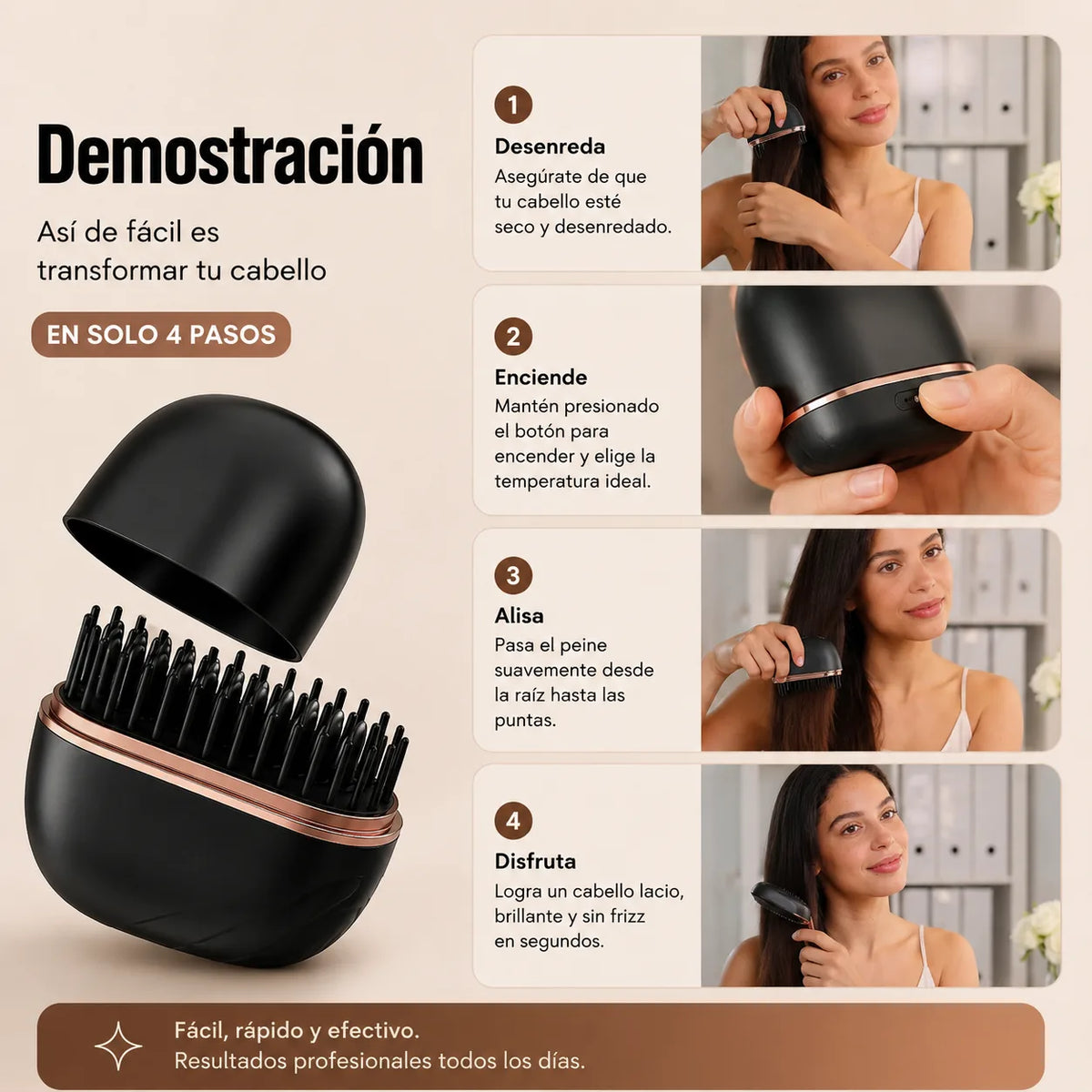 LuméaGo - Tu cepillo inalámbrico para un cabello listo en minutos, donde quieras