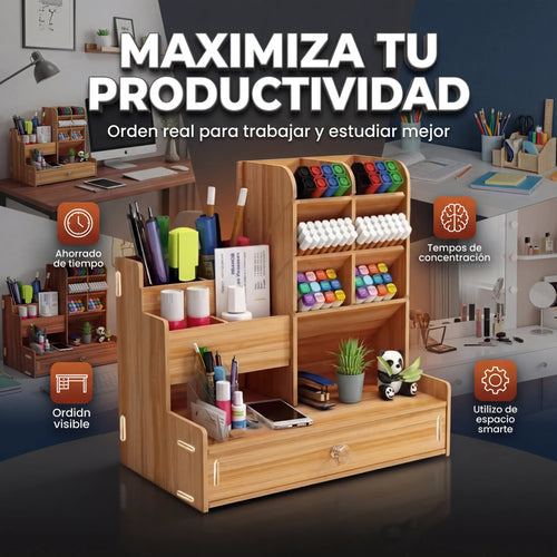 FocusDesk Pro - Organizador multifuncional - Ordena tu escritorio y encuentra todo para trabajar o estudiar