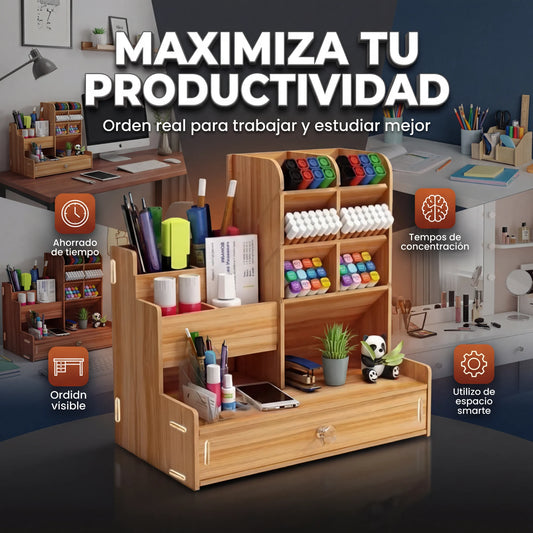 FocusDesk Pro - Organizador multifuncional - Ordena tu escritorio y encuentra todo para trabajar o estudiar