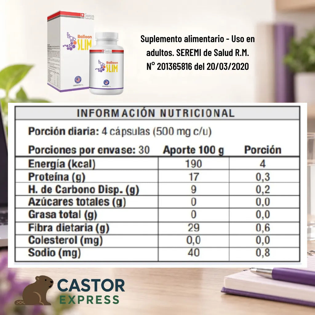 . Balloon Slim -  Más saciedad y mejor figura. Efecto balón gástrico en cápsulas