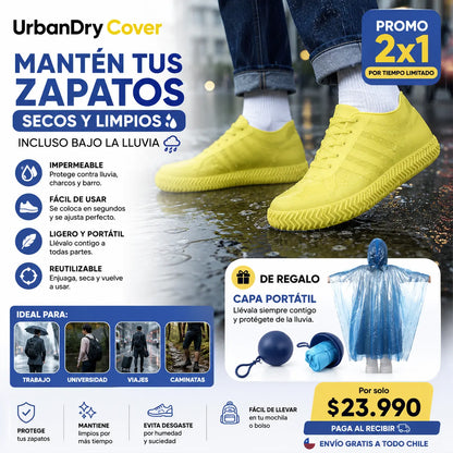 . 2X1 UrbanDry Cover- Mantén tus zapatos secos y limpios incluso bajo la lluvia
