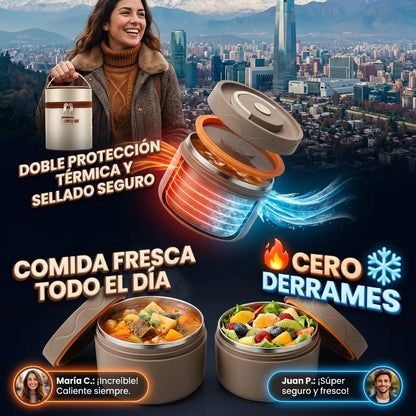 BentoCare - Conserva la comida caliente o fría con sellado seguro ideal para el colegio o la oficina.