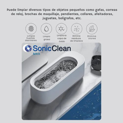 . SoniClean Max– Limpieza y cuidado profundo sin esfuerzo para joyas, lentes, y más