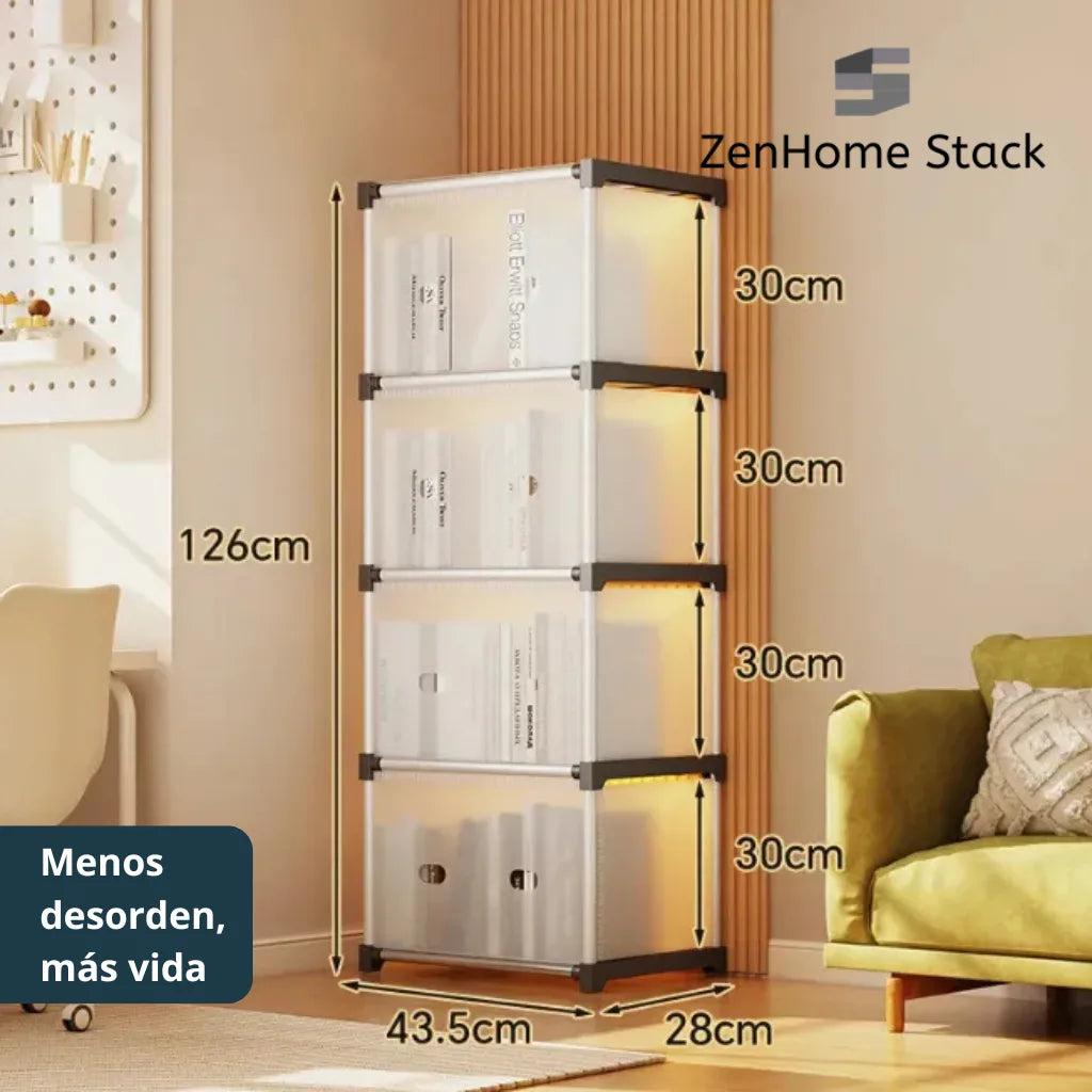 . ZenHome Stack 4 niveles – Gana espacio y mantén todo a mano con estilo premium