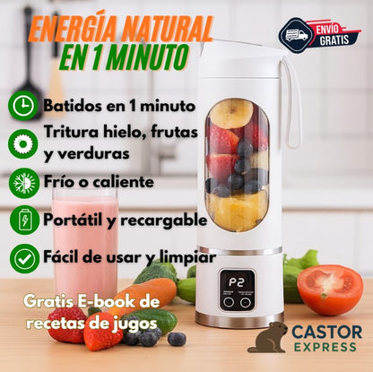 Mini Blender Portátil USB - Tritura y Mezcla Fácil - Energía Natural en Segundos