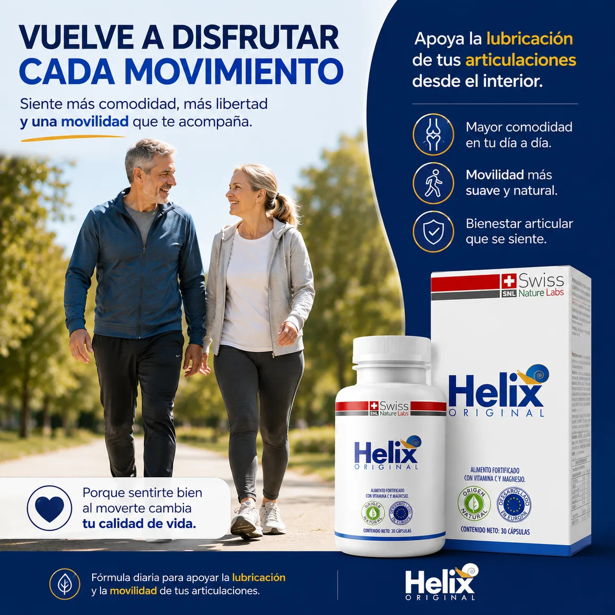 . Helix Original - Ayuda a recuperar la movilidad y lubricar tus articulaciones desde el interior
