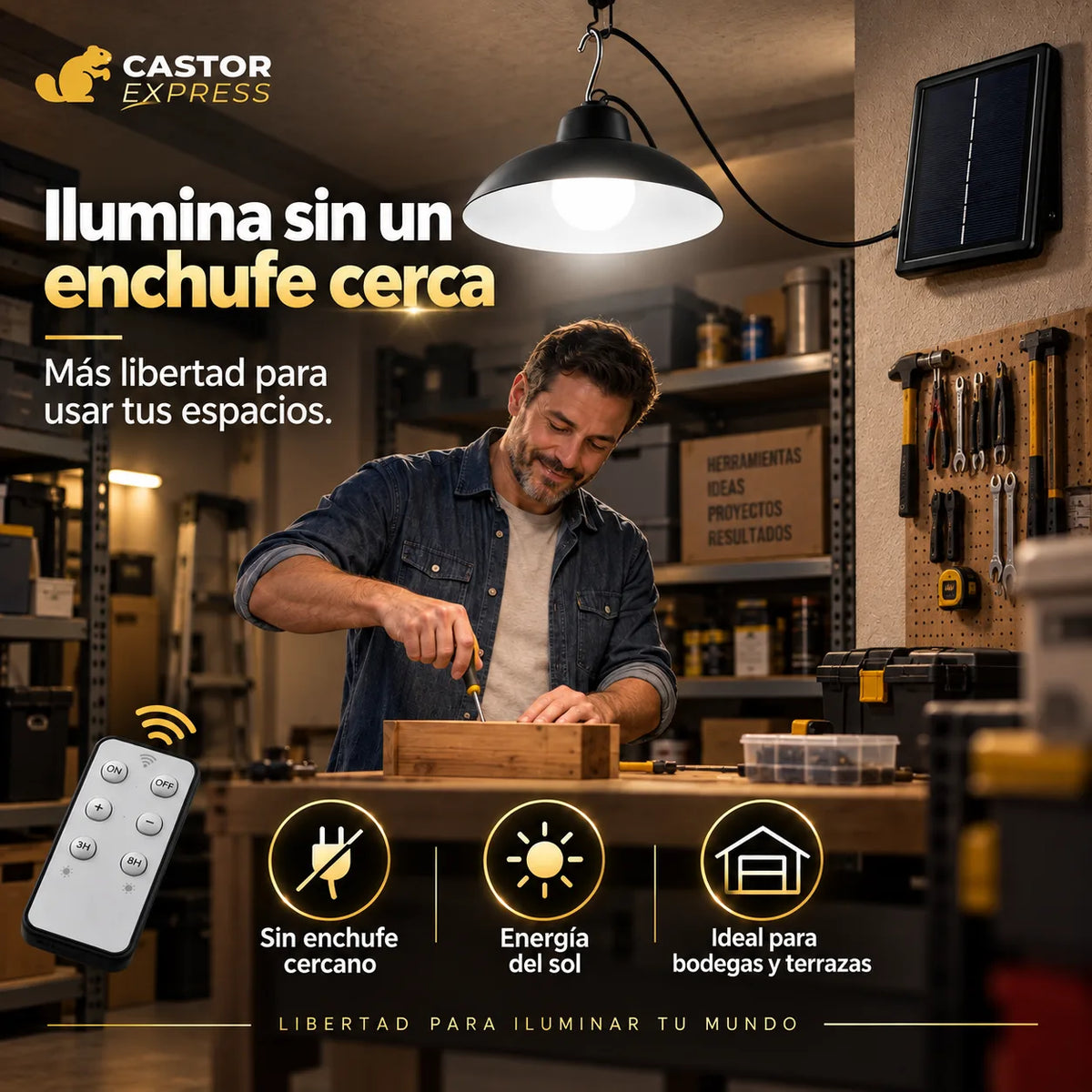 . LumiSol - Ilumina espacios sin enchufes con la energía del sol