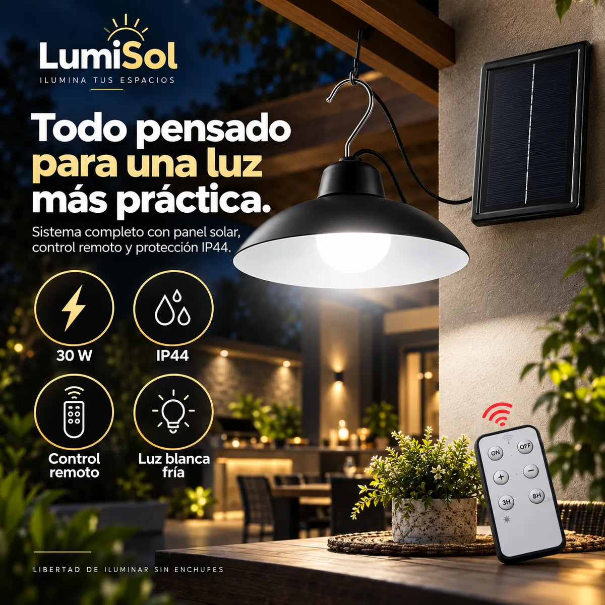 . LumiSol - Ilumina espacios sin enchufes con la energía del sol
