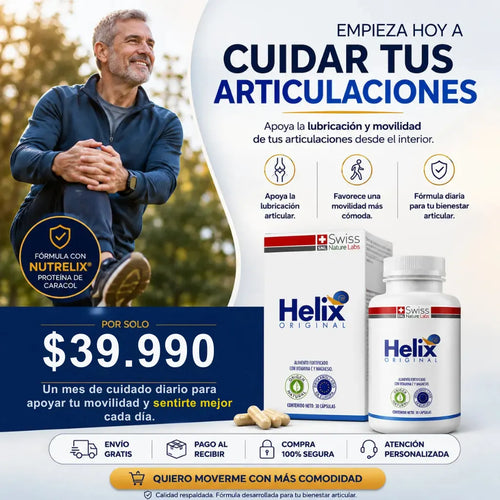 . Helix Original - Ayuda a recuperar la movilidad y lubricar tus articulaciones desde el interior
