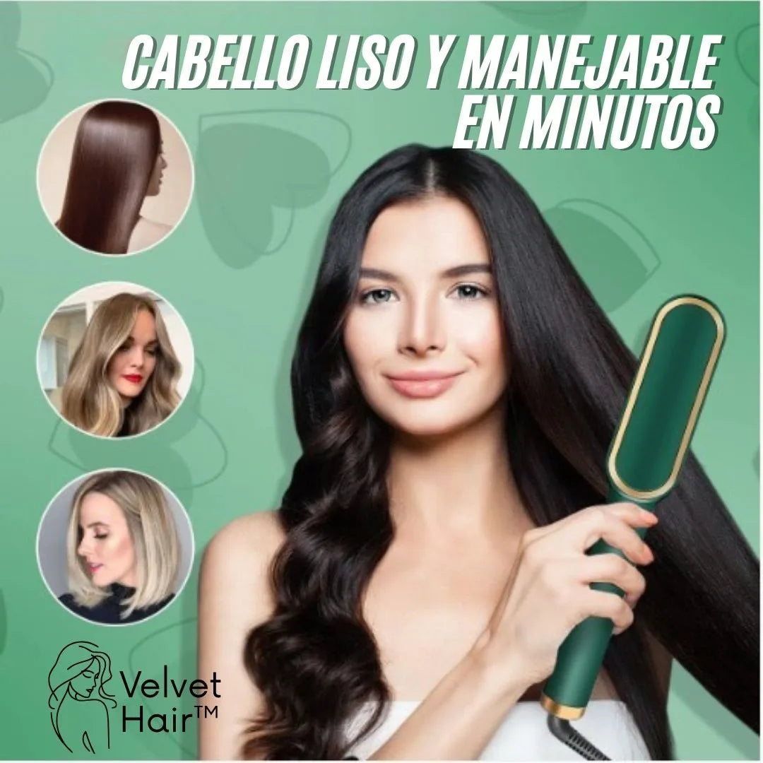 . VelvetHair™ Cabello liso y manejable en menos tiempo