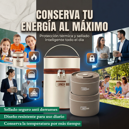 BentoCare - Conserva la comida caliente o fría con sellado seguro ideal para el colegio o la oficina.