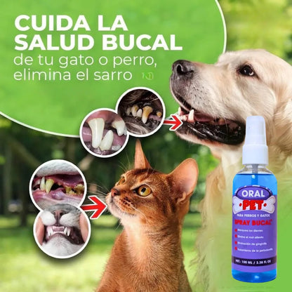 . Oral Pet Spray- Reduce mal aliento y ayuda a prevenir sarro sin estrés diario