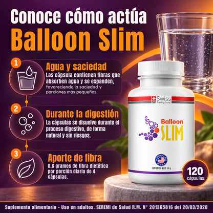 . Balloon Slim -  Más saciedad y mejor figura. Efecto balón gástrico en cápsulas